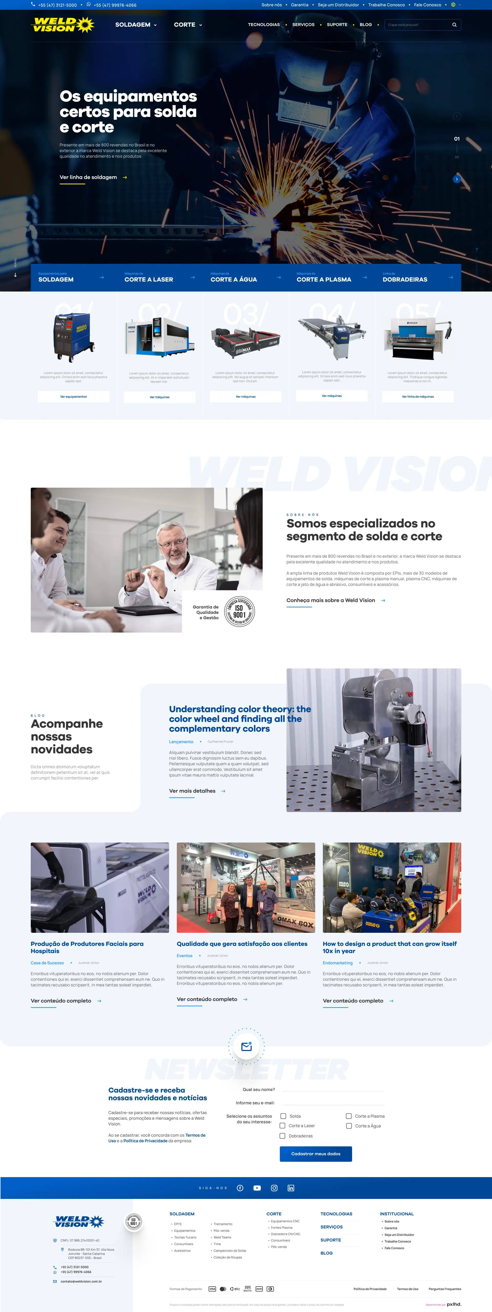 Home page — product catalog with audience-specific entry points